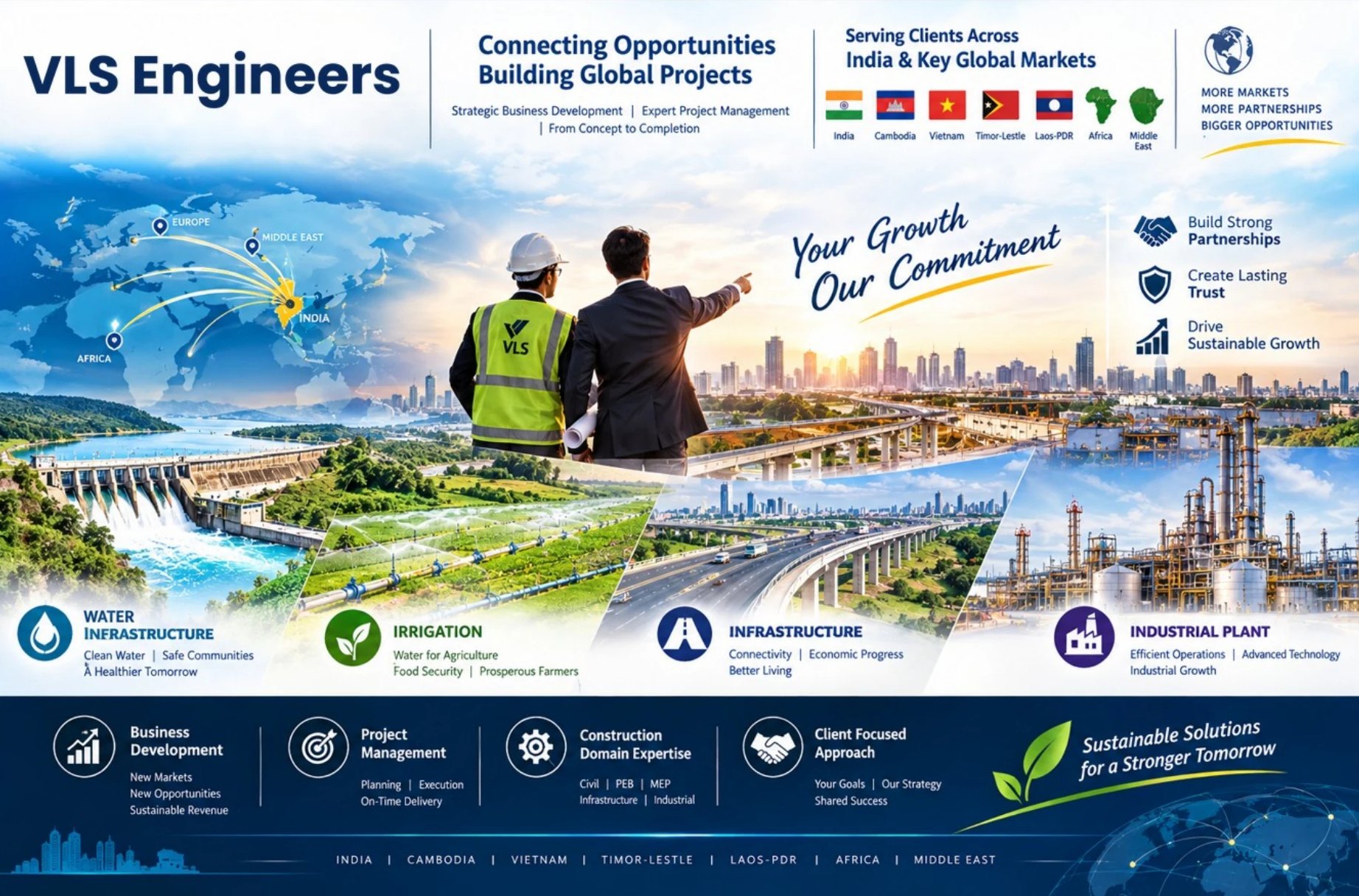 VLS Engineers: connecting opportunities, building global projects across water infrastructure, irrigation, infrastructure and industrial plants
